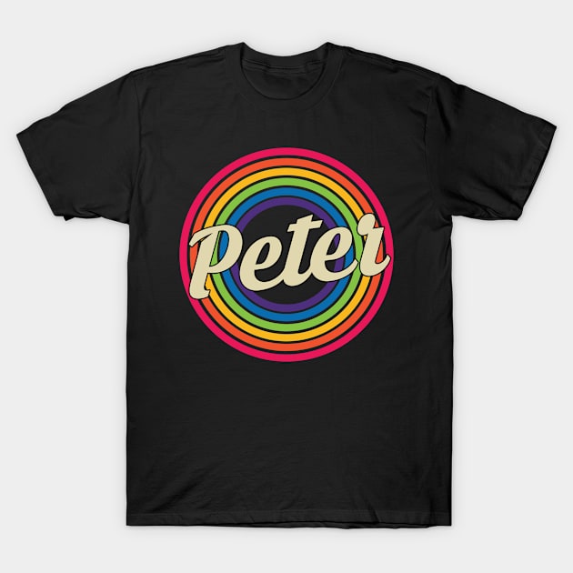 Peter - Retro Rainbow Style T-Shirt by MaydenArt